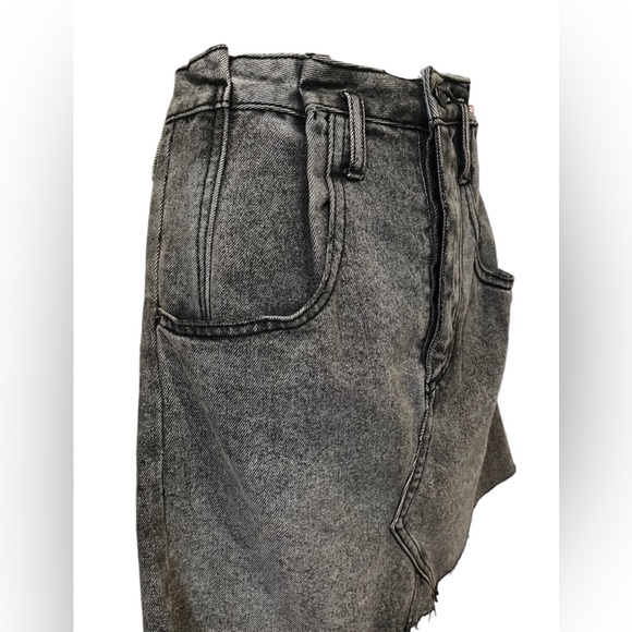 NWT Free People East Of Eden Denim Mini Skirt Women's 24 Belted Paperbag… - Picture 4 of 12